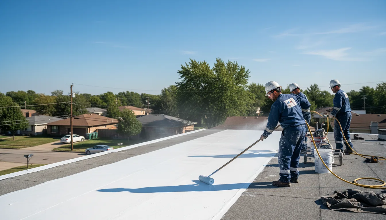 Commercial roof coating in Riverton, IL near me